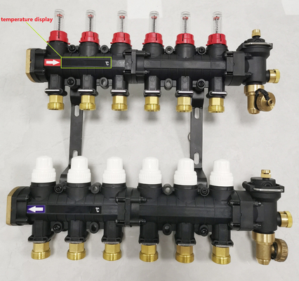 Máy đo hệ thống sưởi ấm dưới sàn bằng nhựa Ufh Hệ thống sưởi ấm 2-12 nhánh